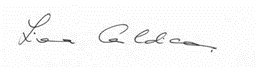 Dame Fiona Caldicott signature