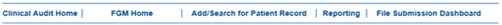 FGM file submission dashboard screen