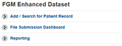 FGM enhanced dataset file submission dashboard