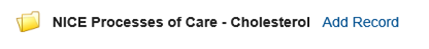 NICE processes of care Cholesterol Level
