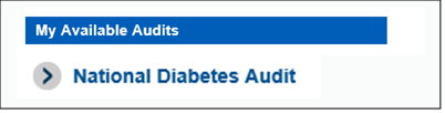 National Diabetes Audit my available audits