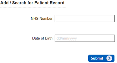 Add search for patient record screen