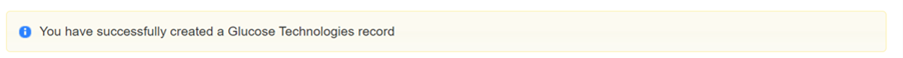 Submitted record confirmation message