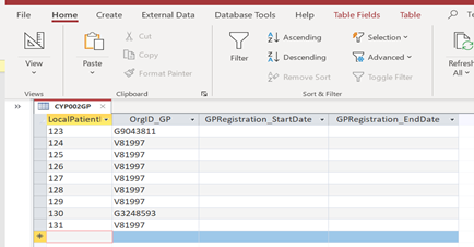 GP practice registration