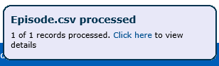 image confirming the number of files processed by the CAP.