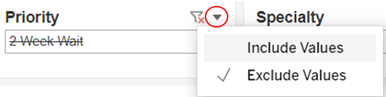 Drop-down menu