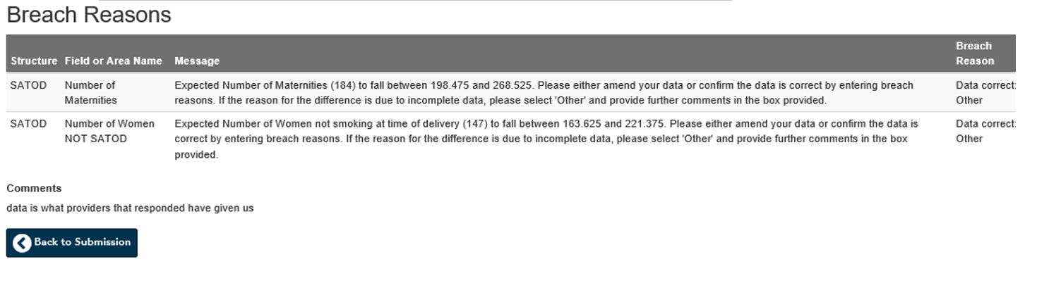 Image of Branch Reason screen