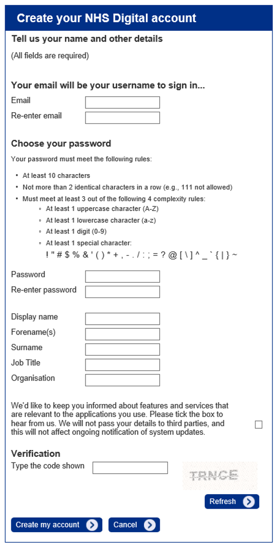 Image of registration page