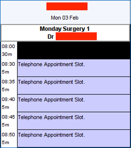 appointment book screen