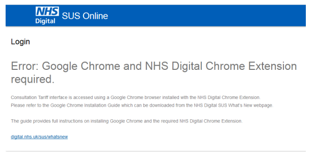 error google chrome extension required message
