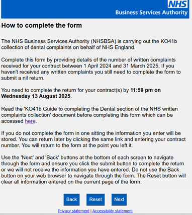 How to complete the form