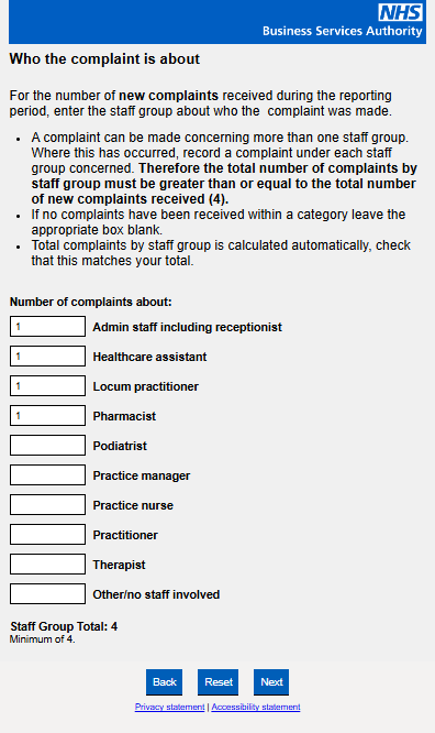 who the complaint is about