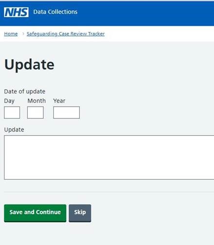 do you have an update date screen
