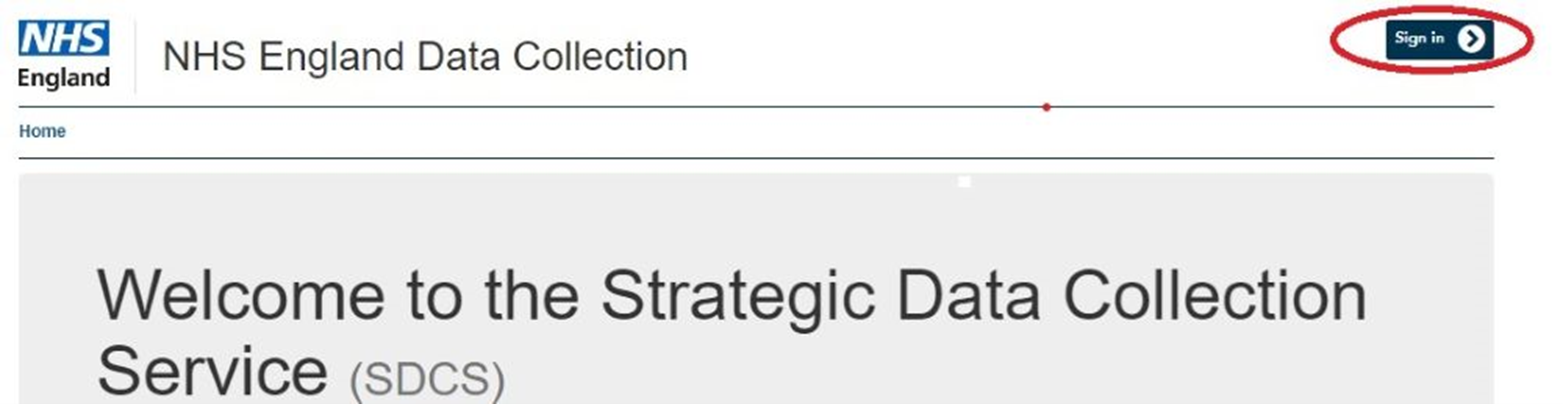 SDCS sign in button