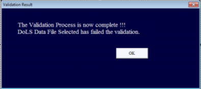 The validation process is now compelte