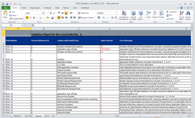 DOLS validation tool