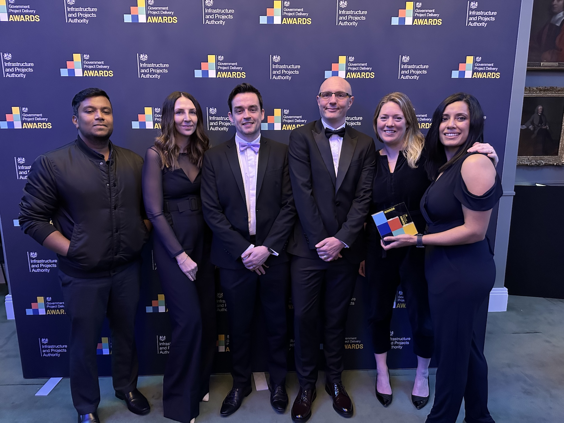 Photo of the NDRS team with the GPDA award