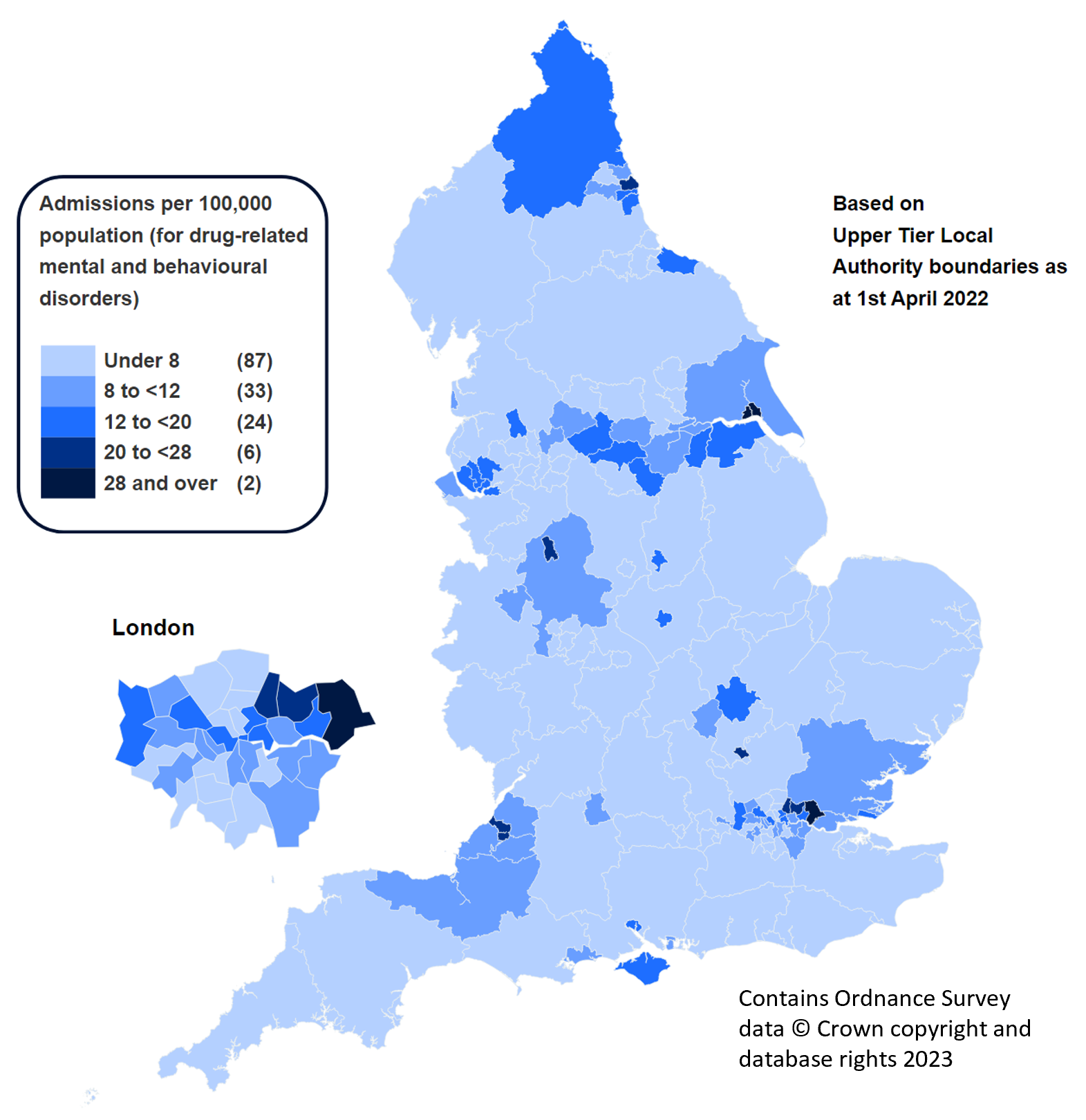 Admission rates by Local Authority