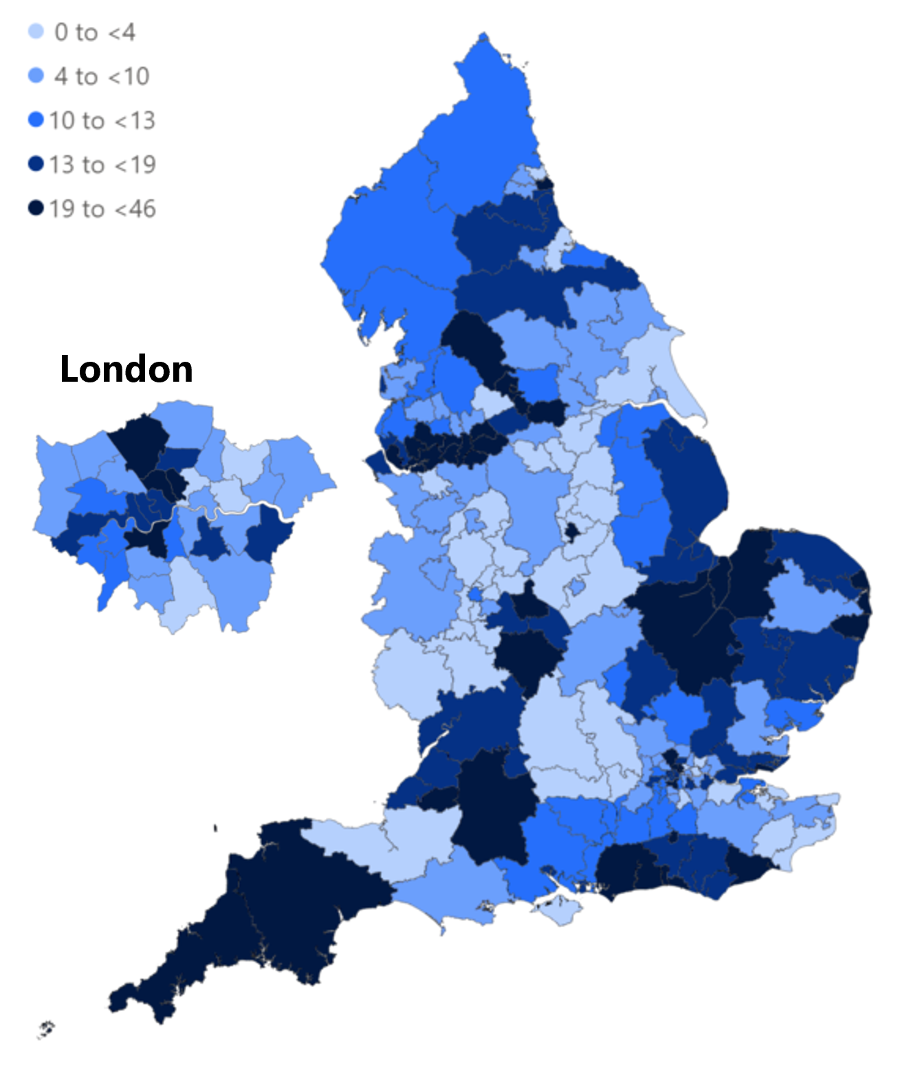 Number of Prescription items dispensed to help people stop smoking by Clinical Commissioning Group, per 1,000 population.  (England rate: 13 per 1,000 population).