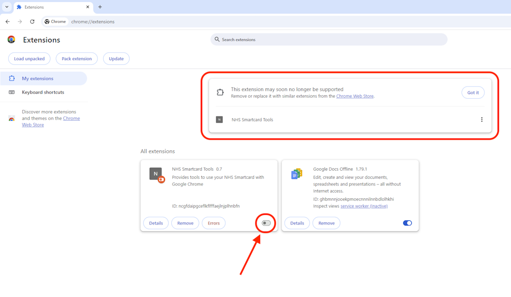 Chrome extension settings
