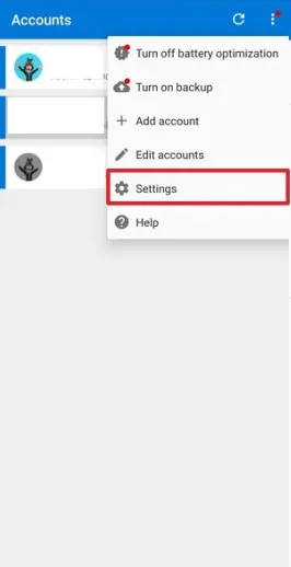 Change MS Auth device iPhone settings