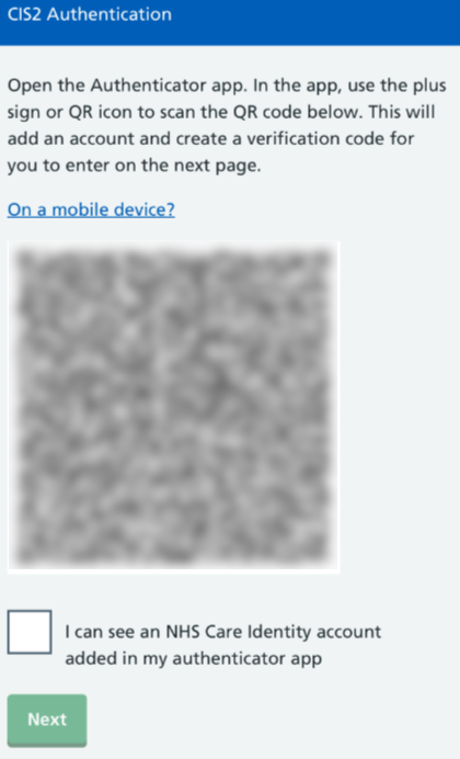 CIS2 Auth scan QR code with tick box v2