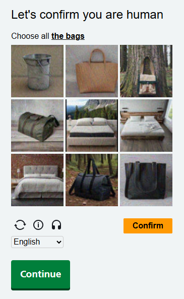 CIS self service profile enter your details CAPTCHA section