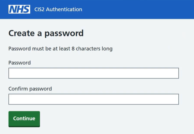 CIS self service profile MFA create password