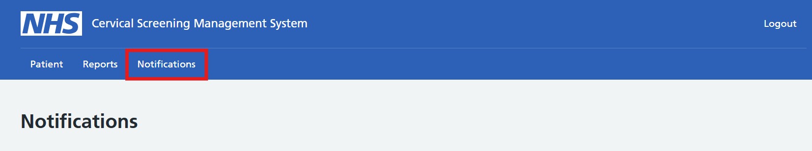 Notifications tab