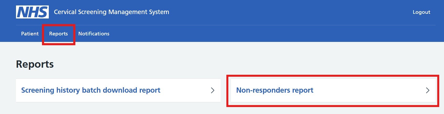 Non-responders report button