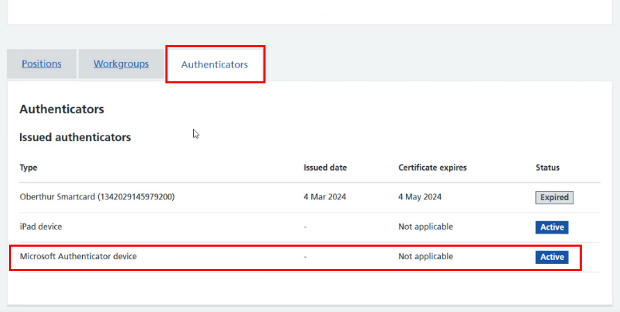 CIM 5.70 register Microsoft Authenticator device active
