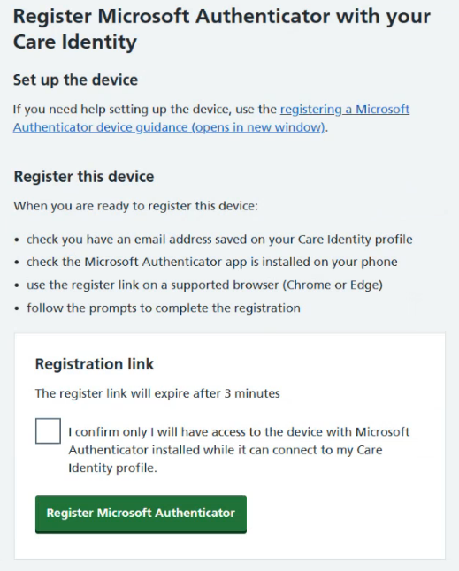 CIM 5.70 register Microsoft Authenticator