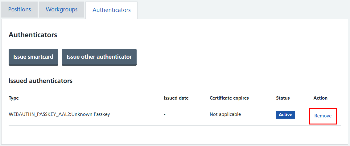 CIM 7.17 passkey in authenticator list remove link highlighted