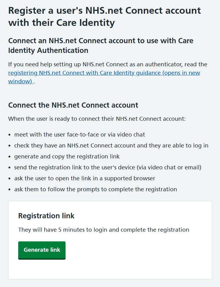 CIM 7.17 register NHS.net Connect