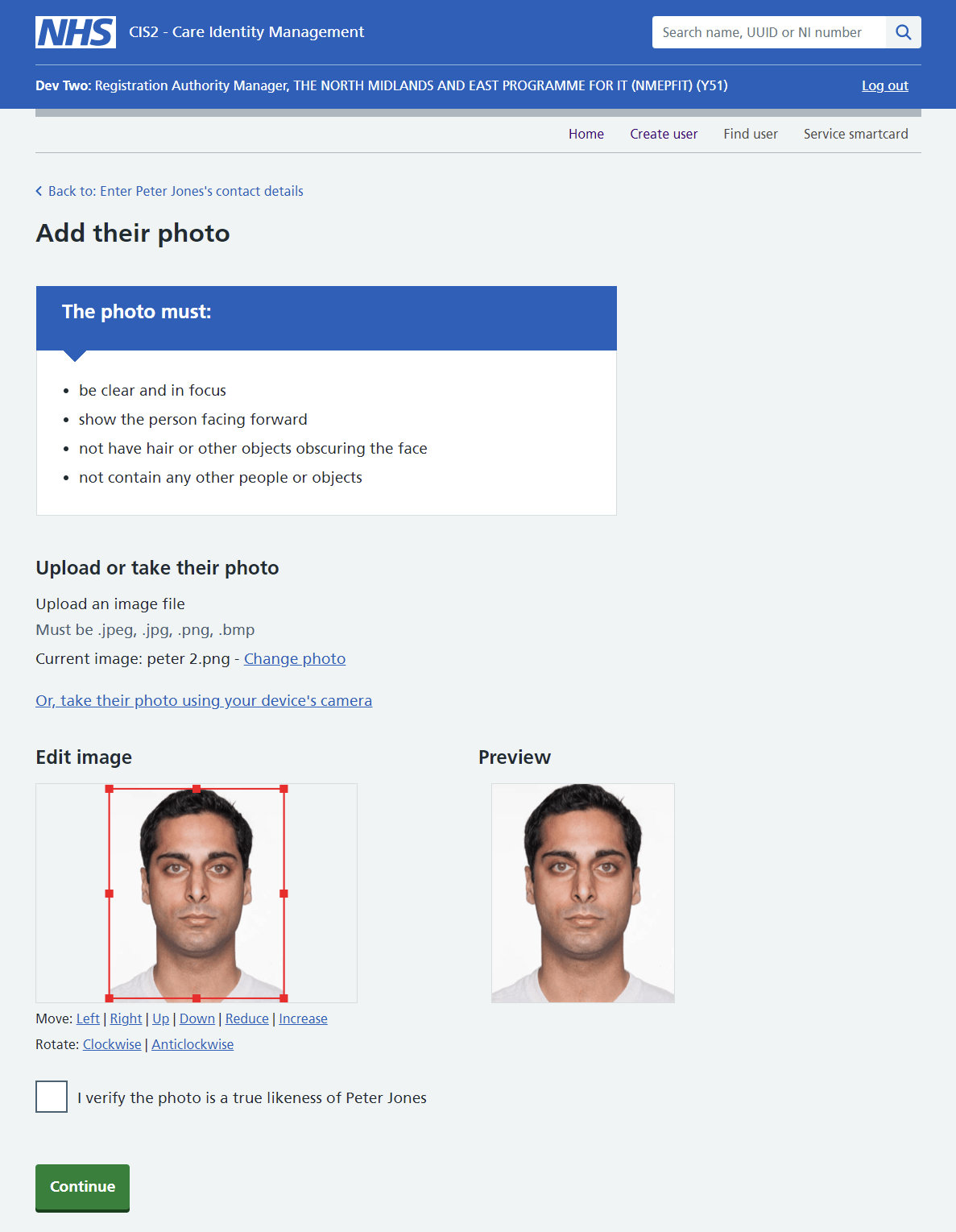 Care Identity Management user photo