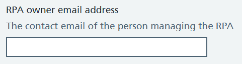 CIM add RPA profile email