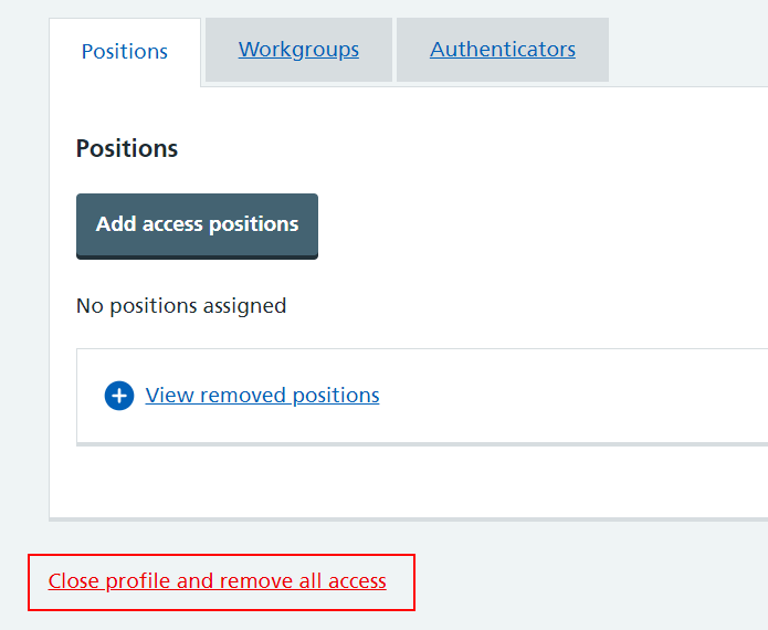 CIM close profile link