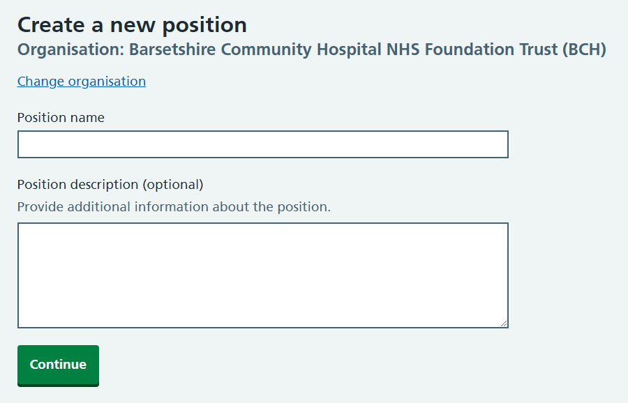 CIM create a new position