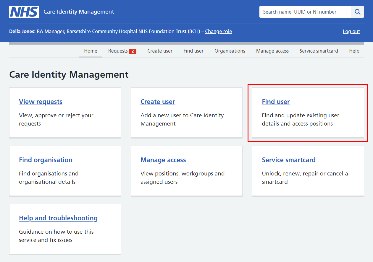 CIM dashboard 5.18 find user highlighted