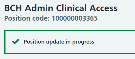 CIM edit position in progress message