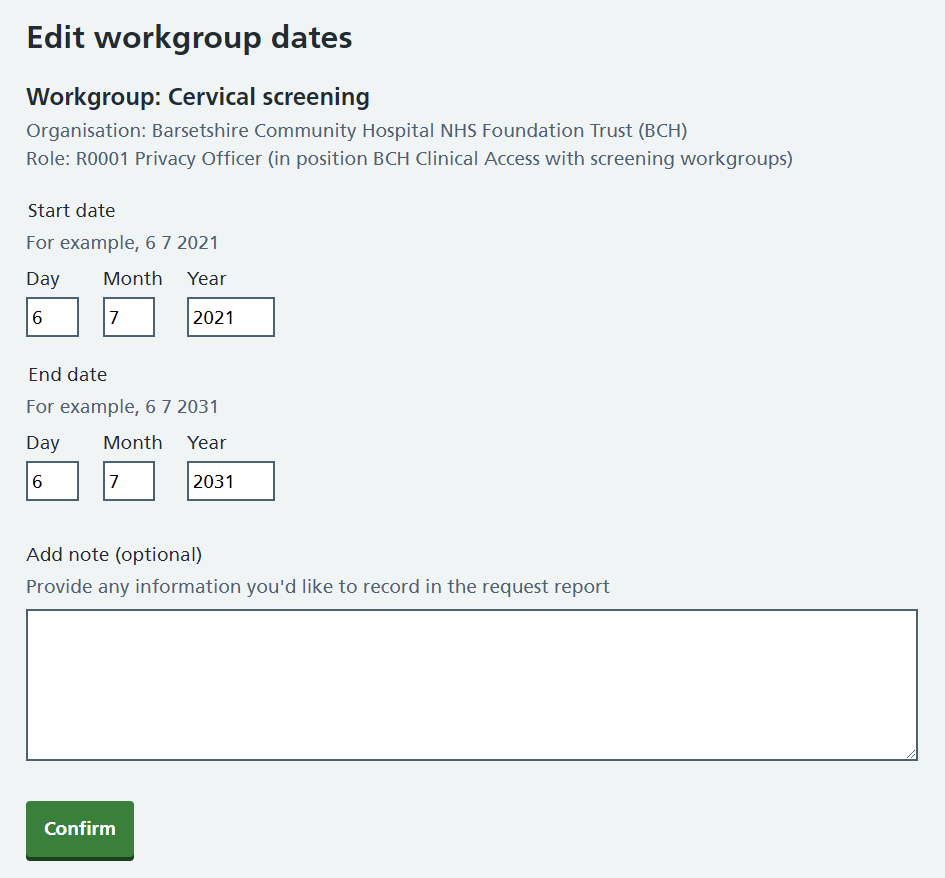 CIM edit workgroup dates