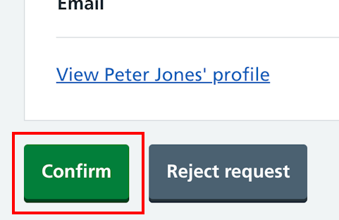CIM ESR modify user confirm