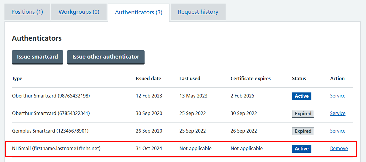 CIM NHSmail highlighted in authenticator list