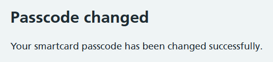 CIM passcode changed 5.53