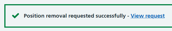 CIM position request removal success