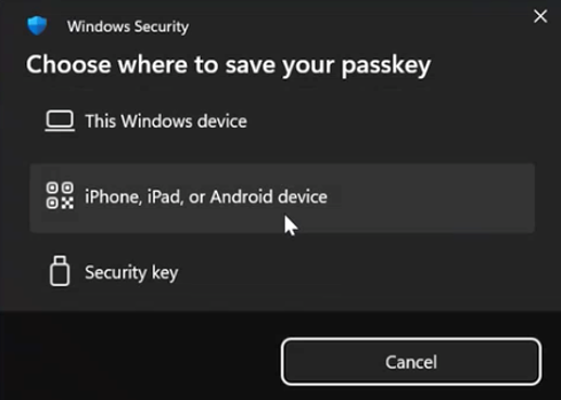 CIM register passkey type 2 step 3