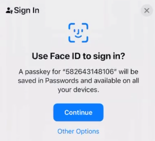 CIM register passkey type 3 step 2