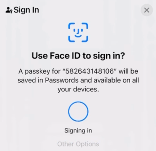 CIM register passkey type 3 step 3