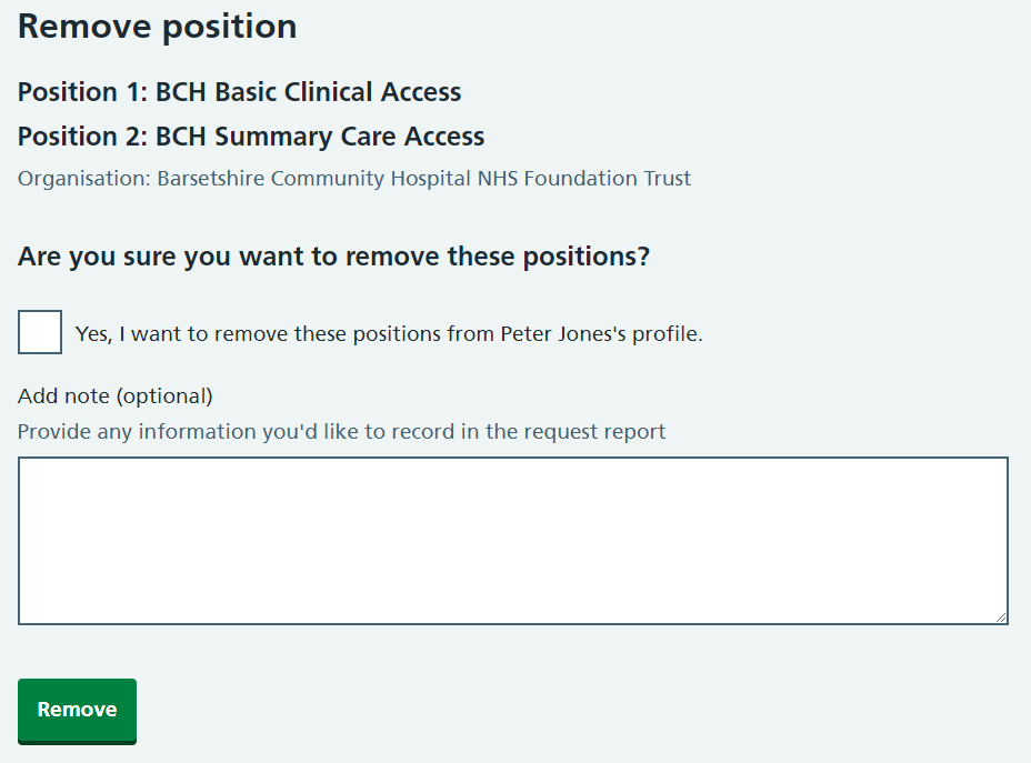 CIM remove multiple positions