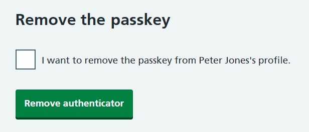 CIM remove passkey